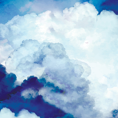 Estor decorativo nubes