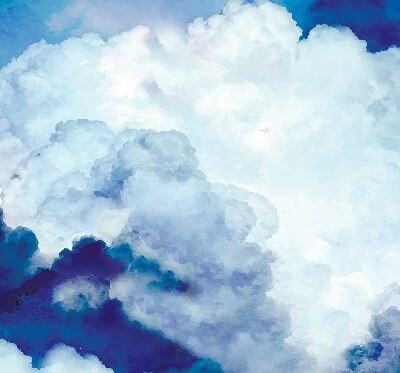 Estor decorativo nubes