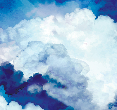 Estor decorativo nubes