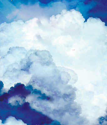 Estor decorativo nubes