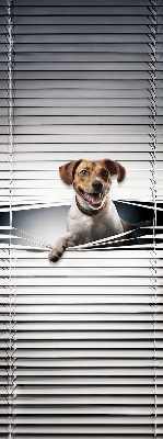 Estor enrollable de tela para perro