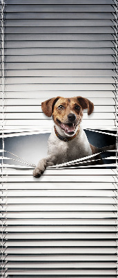 Estor enrollable de tela para perro