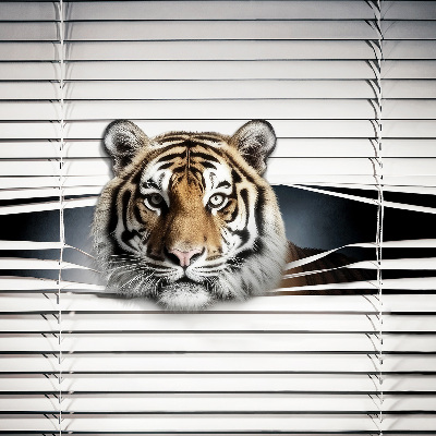 Estor enrollable de tela tigre