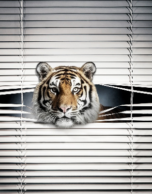 Estor enrollable de tela tigre