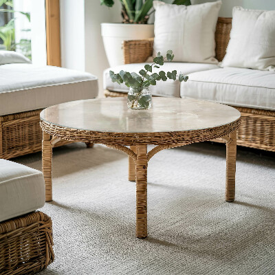 Tablero para mesa redondo Composición gráfica de mármol