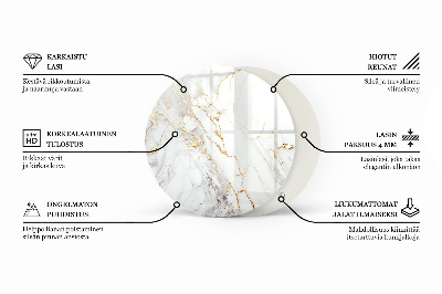 Tablero para mesa redondo con impresión Rayas en la superficie de hormigón