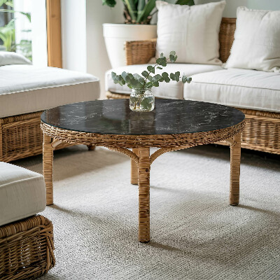 Tablero para mesa redondo con impresión Mármol con delicadas vetas