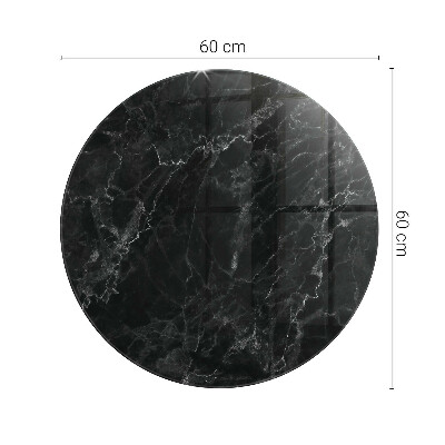 Tablero para mesa redondo con impresión Mármol con delicadas vetas