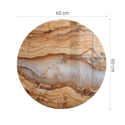Tablero para mesa con impresión Madera en armonía con la resina