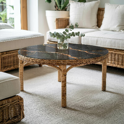 Tablero para mesa redondo Vetas de mármol en el diseño