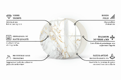 Tablero para mesa con impresión Motivo de textura de piedra