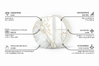 Tablero para mesa redondo Elegante diseño de mármol