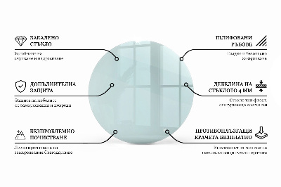 Tablero para mesa redondo transparente