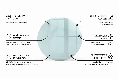 Tablero para mesa redondo transparente