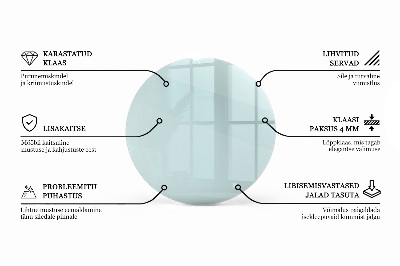 Tablero para mesa redondo transparente