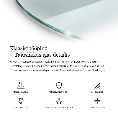 Tablero para mesa redondo transparente