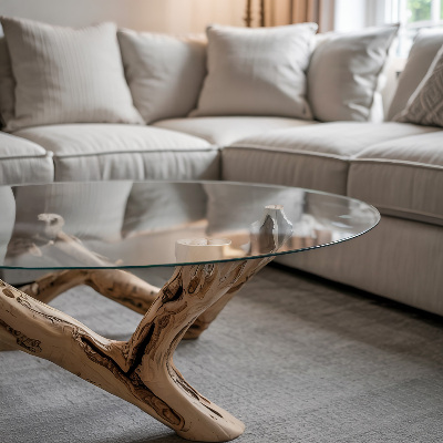 Tablero para mesa redondo transparente