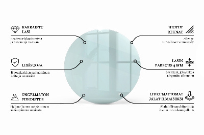 Tablero para mesa redondo transparente