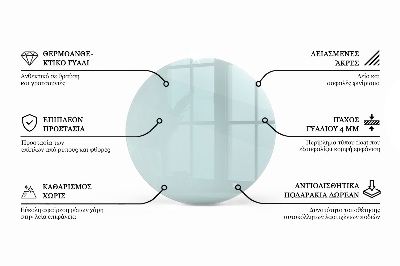 Tablero para mesa redondo transparente