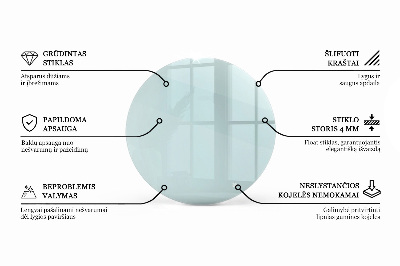 Tablero para mesa redondo transparente