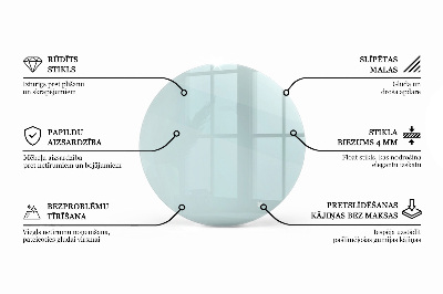 Tablero para mesa redondo transparente