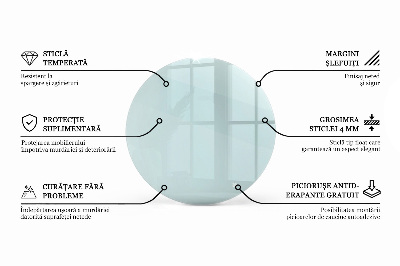 Tablero para mesa redondo transparente