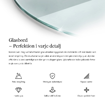 Tablero para mesa redondo transparente