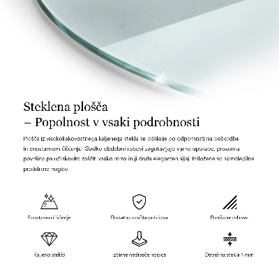 Tablero para mesa redondo transparente