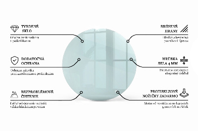 Tablero para mesa redondo transparente