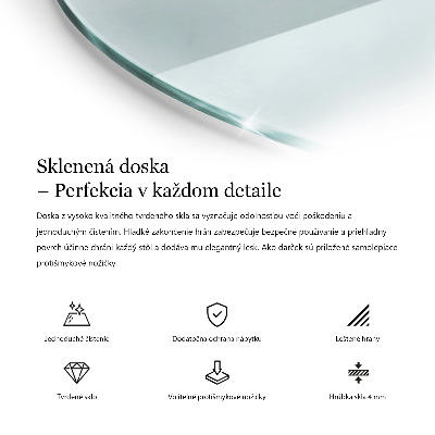 Tablero para mesa redondo transparente