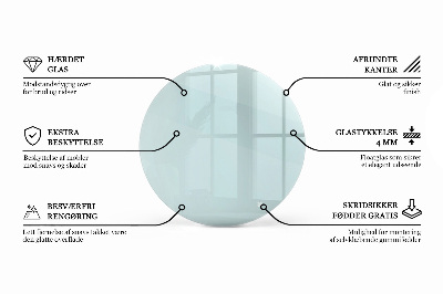 Tablero para mesa redondo transparente