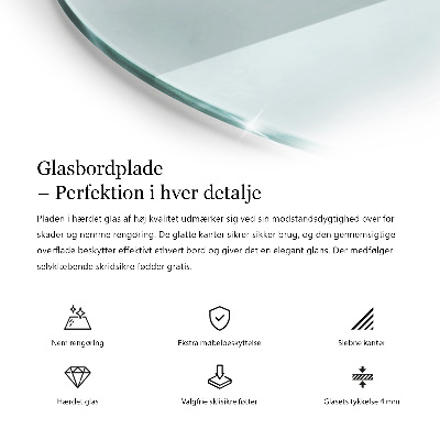 Tablero para mesa redondo transparente