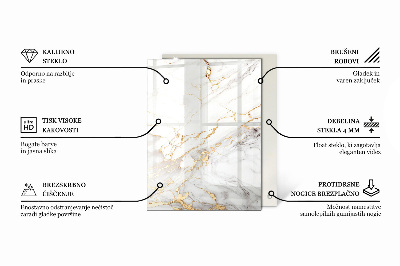 Tablero para mesa decorativo con impresión Blanco puro