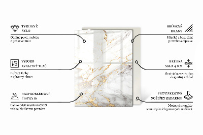 Tablero para mesa decorativo con impresión Blanco puro