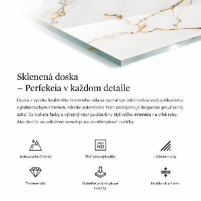 Tablero para mesa decorativo con impresión Blanco puro