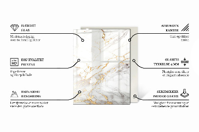 Tablero para mesa decorativo con impresión Blanco puro