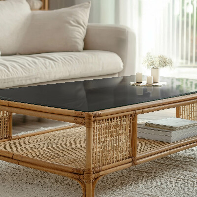 Tablero para mesa rectangular con impresión Negro uniforme y elegante