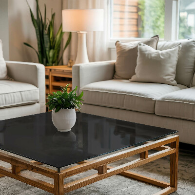 Tablero para mesa rectangular con impresión Negro uniforme y elegante