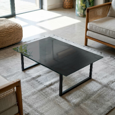 Tablero para mesa rectangular con impresión Negro uniforme y elegante