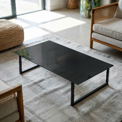 Tablero para mesa rectangular con impresión Negro uniforme y elegante