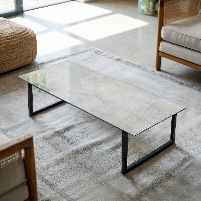 Tablero para mesa rectangular con impresión Rayas en la superficie de hormigón