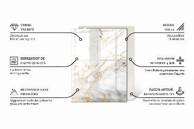 Tablero para mesa decorativo con impresión Mosaicos decorativos con detalles