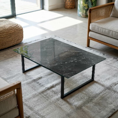 Tablero para mesa rectangular con impresión Mármol con delicadas vetas