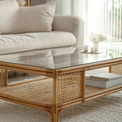 Tablero para mesa rectangular transparente