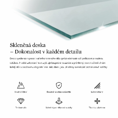 Tablero para mesa rectangular transparente