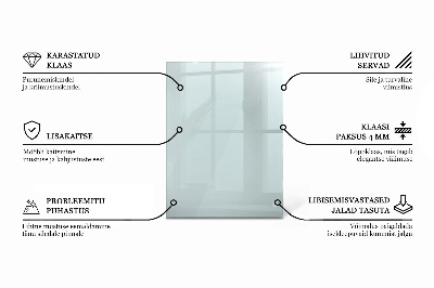 Tablero para mesa rectangular transparente