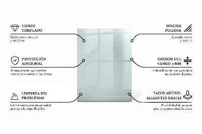 Tablero para mesa rectangular transparente