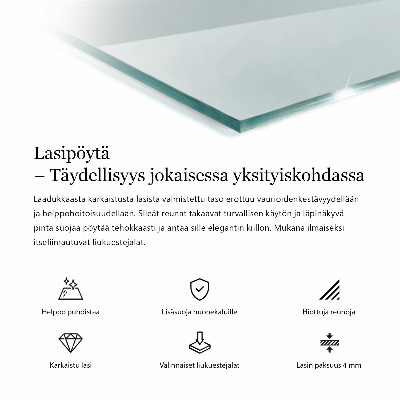 Tablero para mesa rectangular transparente