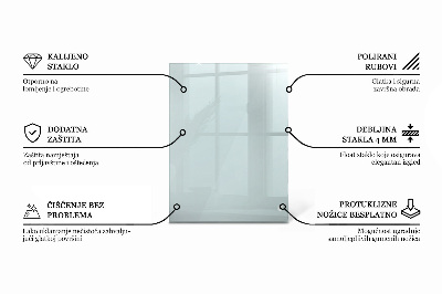 Tablero para mesa rectangular transparente