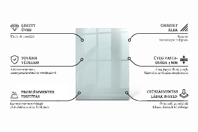 Tablero para mesa rectangular transparente